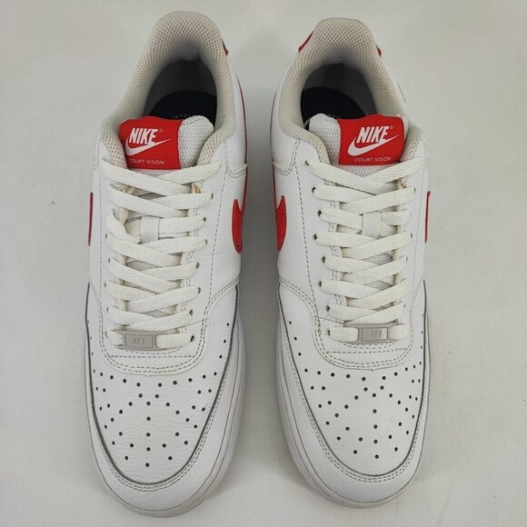 Nike Men's Court Vision Low White Leather Sneakers DM7588-100 Size 10.5 - Picture 4 of 8